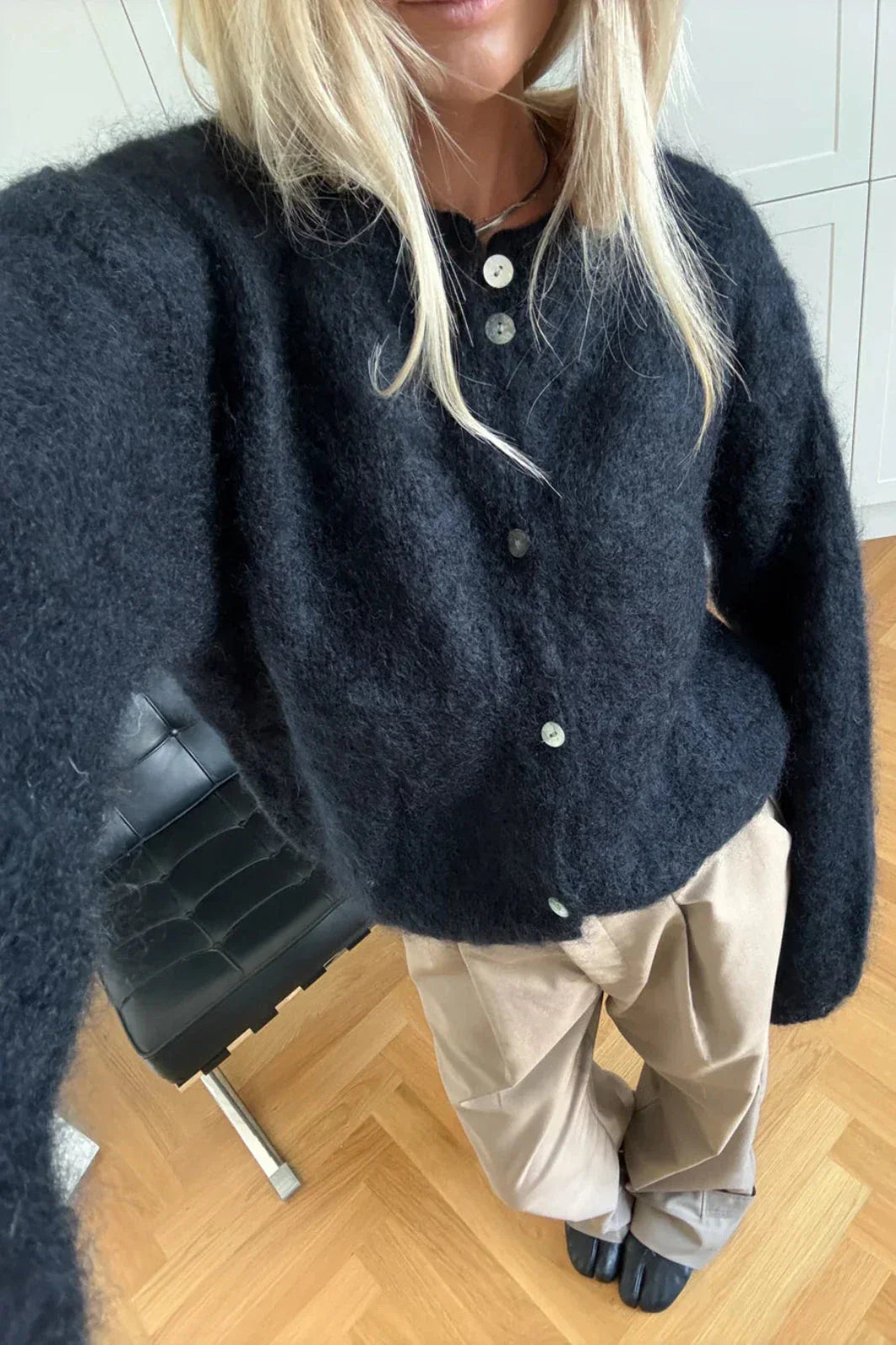 Noella - N-Kae Mohair Cardigan 15250003 - 007 - Navy