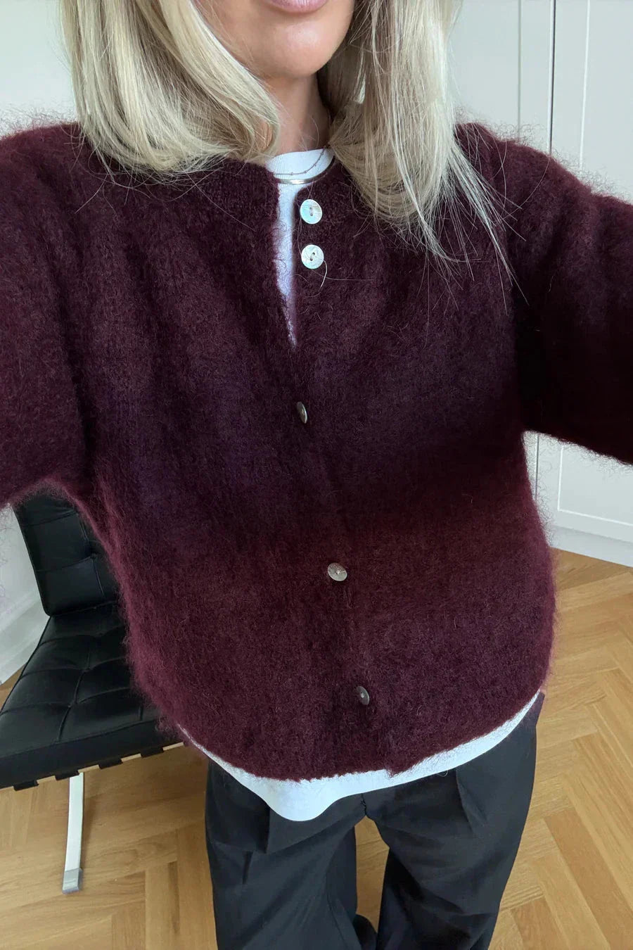 Noella - N-Kae Mohair Cardigan 15250003 - 1393 - Winetasting