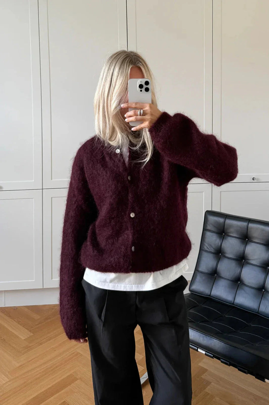 Noella - N-Kae Mohair Cardigan 15250003 - 1393 - Winetasting
